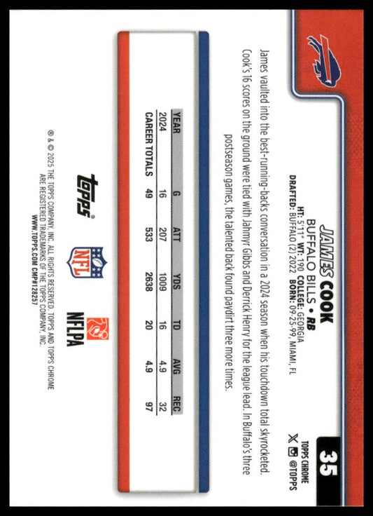 2025 Topps Chrome #35 James Cook