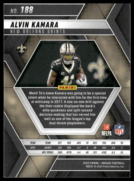 2025 Panini Mosaic #188 Alvin Kamara