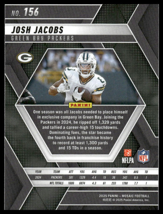 2025 Panini Mosaic #156 Josh Jacobs