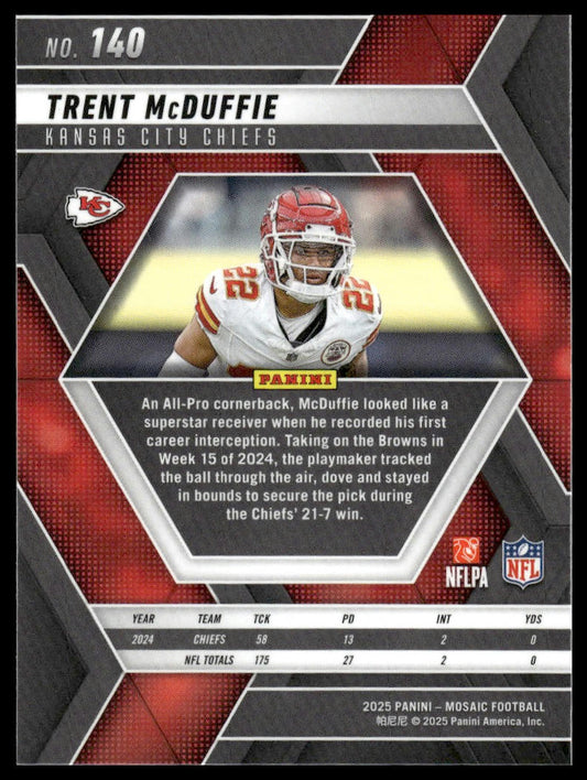 2025 Panini Mosaic #140 Trent McDuffie
