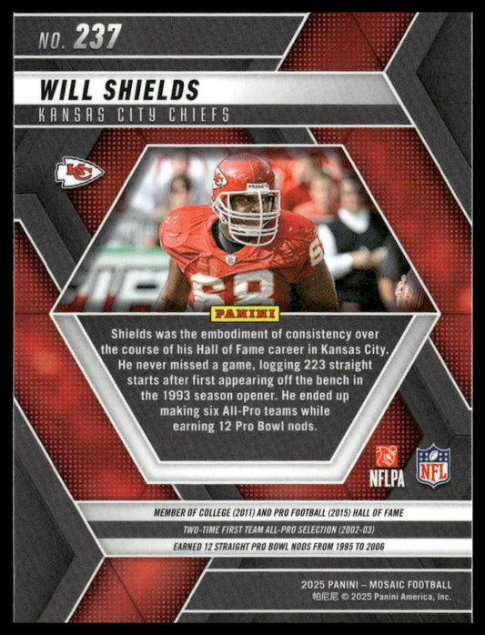 2025 Panini Mosaic #237 Will Shields