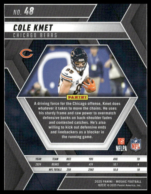 2025 Panini Mosaic #48 Cole Kmet