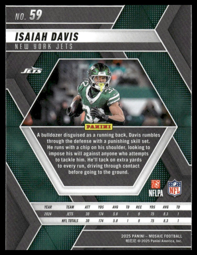 2025 Panini Mosaic #59 Isaiah Davis