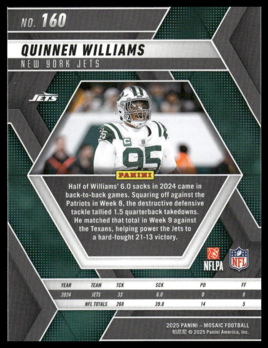2025 Panini Mosaic #160 Quinnen Williams