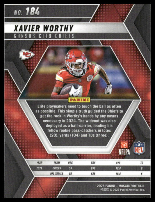 2025 Panini Mosaic #184 Xavier Worthy
