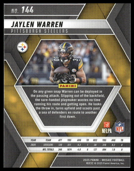 2025 Panini Mosaic #144 Jaylen Warren