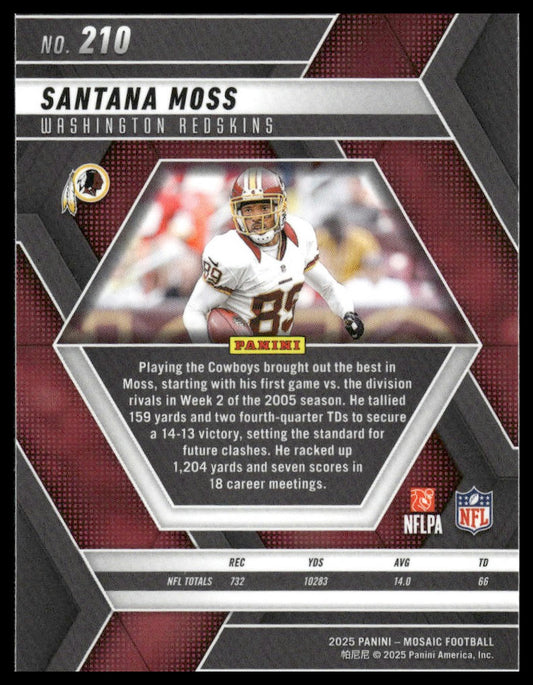 2025 Panini Mosaic #210 Santana Moss