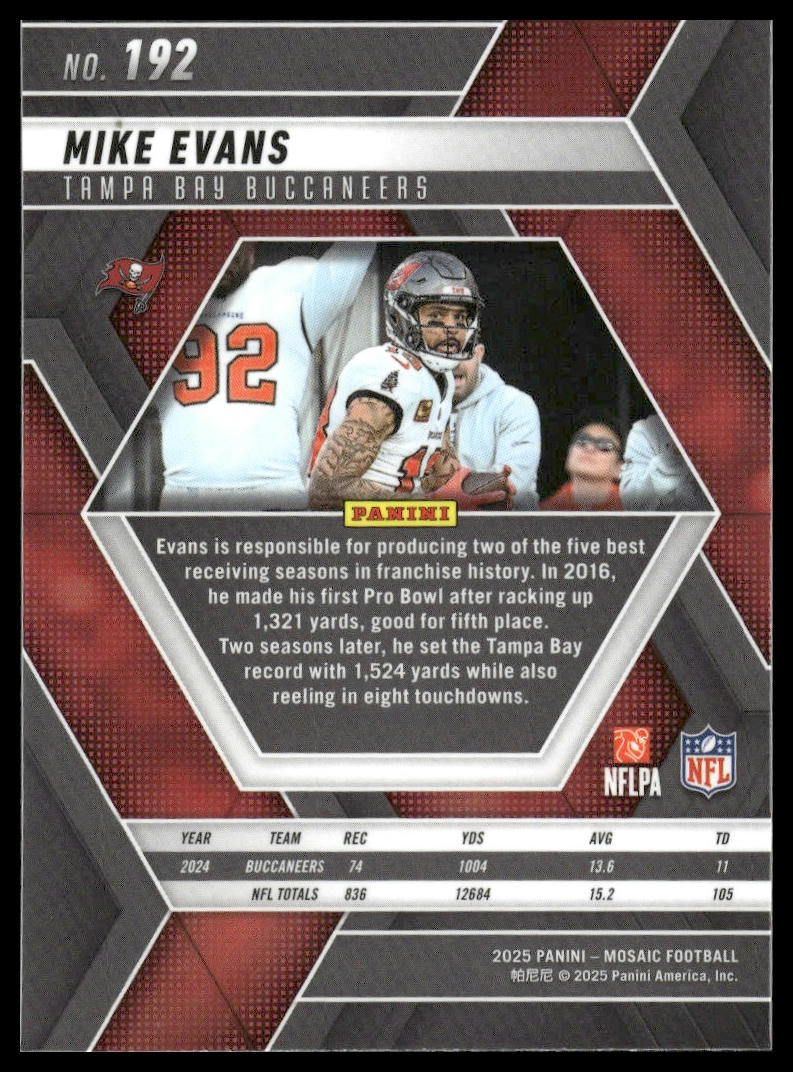 2025 Panini Mosaic #192 Mike Evans