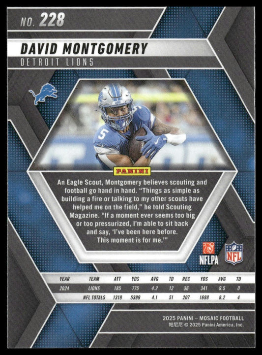 2025 Panini Mosaic #228 David Montgomery