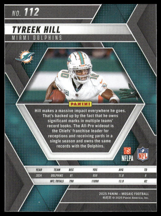 2025 Panini Mosaic #112 Tyreek Hill