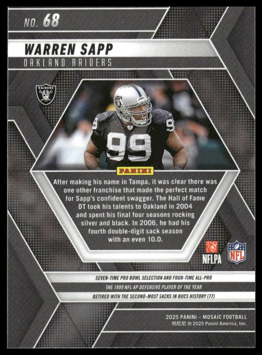 2025 Panini Mosaic #68 Warren Sapp
