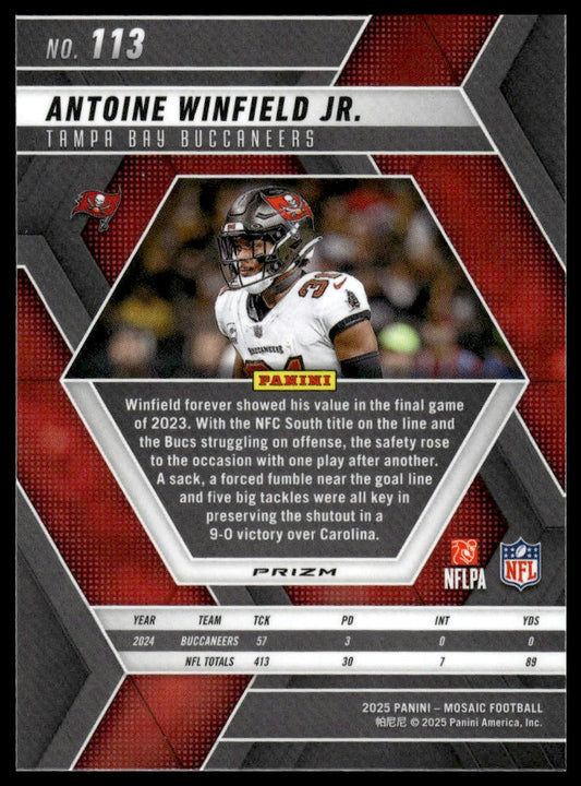 2025 Panini Mosaic #113 Antoine Winfield Jr.