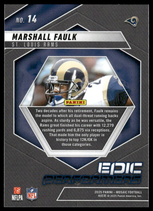 2025 Panini Mosaic #14 Marshall Faulk Epic Performers