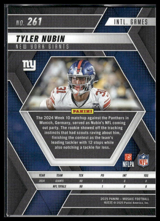 2025 Panini Mosaic #261 Tyler Nubin