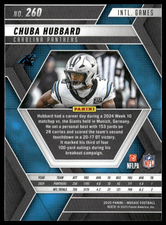2025 Panini Mosaic #260 Chuba Hubbard