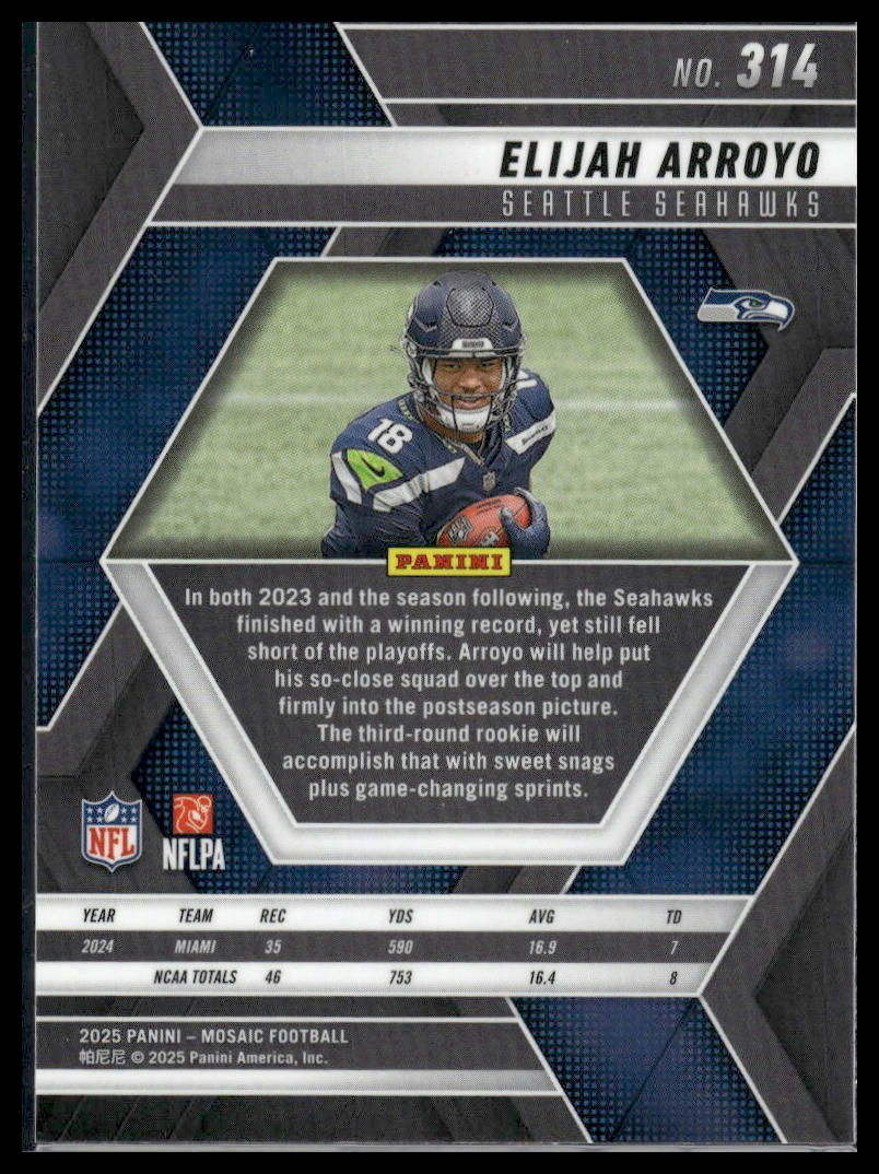 2025 Panini Mosaic #314 Elijah Arroyo