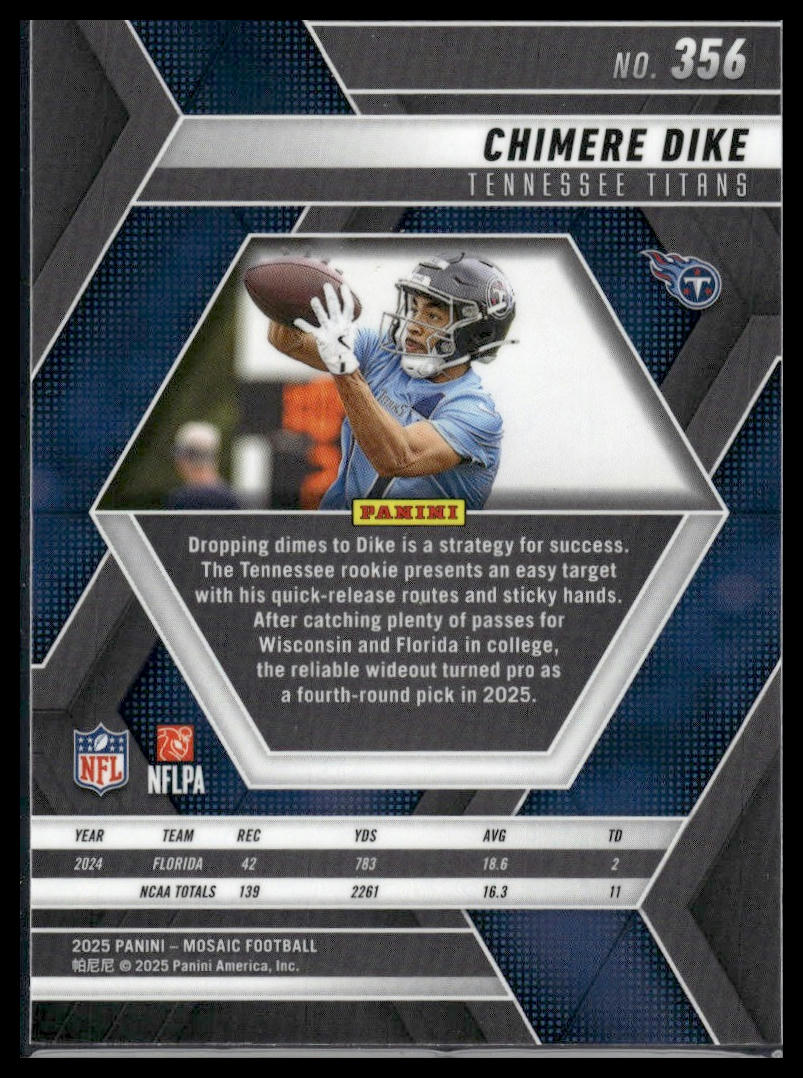 2025 Panini Mosaic #356 Chimere Dike