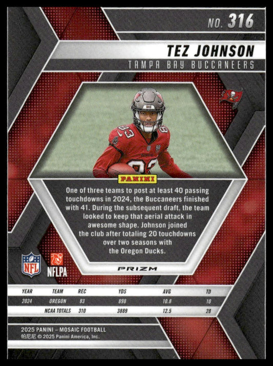 2025 Panini Mosaic #316 Tez Johnson Mosaic