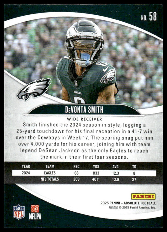 2025 Panini Absolute #58 DeVonta Smith Retail