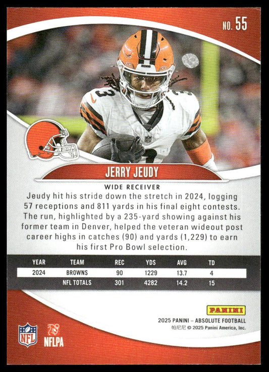 2025 Panini Absolute #55 Jerry Jeudy Green