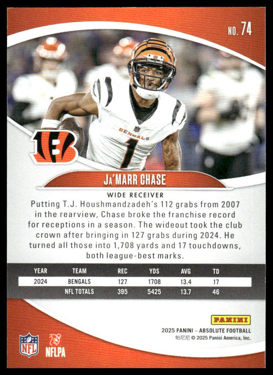 2025 Panini Absolute #74 Ja'Marr Chase Retail