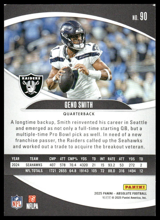 2025 Panini Absolute #90 Geno Smith Retail