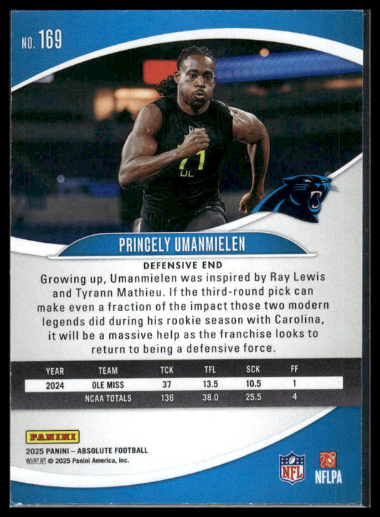 2025 Panini Absolute #169 Princely Umanmielen Blue