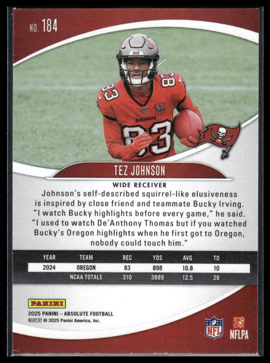 2025 Panini Absolute #184 Tez Johnson Retail