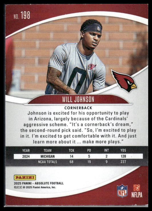 2025 Panini Absolute Countdown Calendar #198 Will Johnson