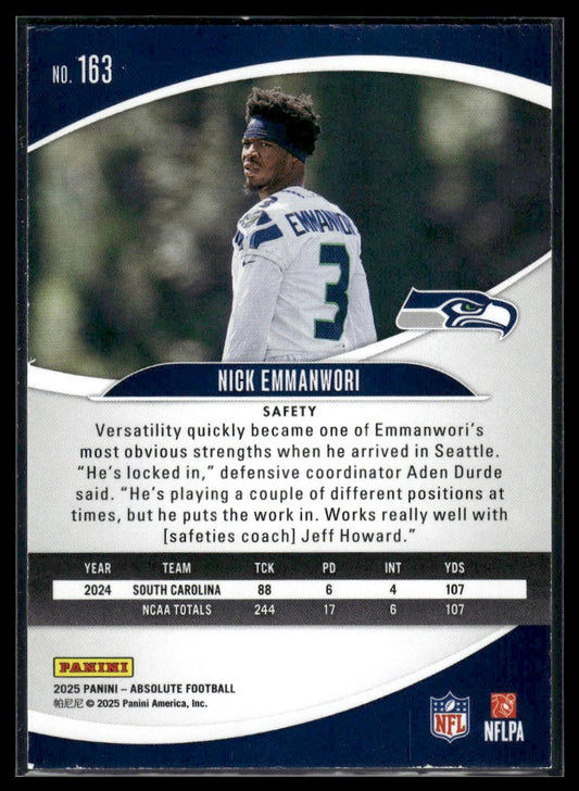 2025 Panini Absolute #163 Nick Emmanwori Retail