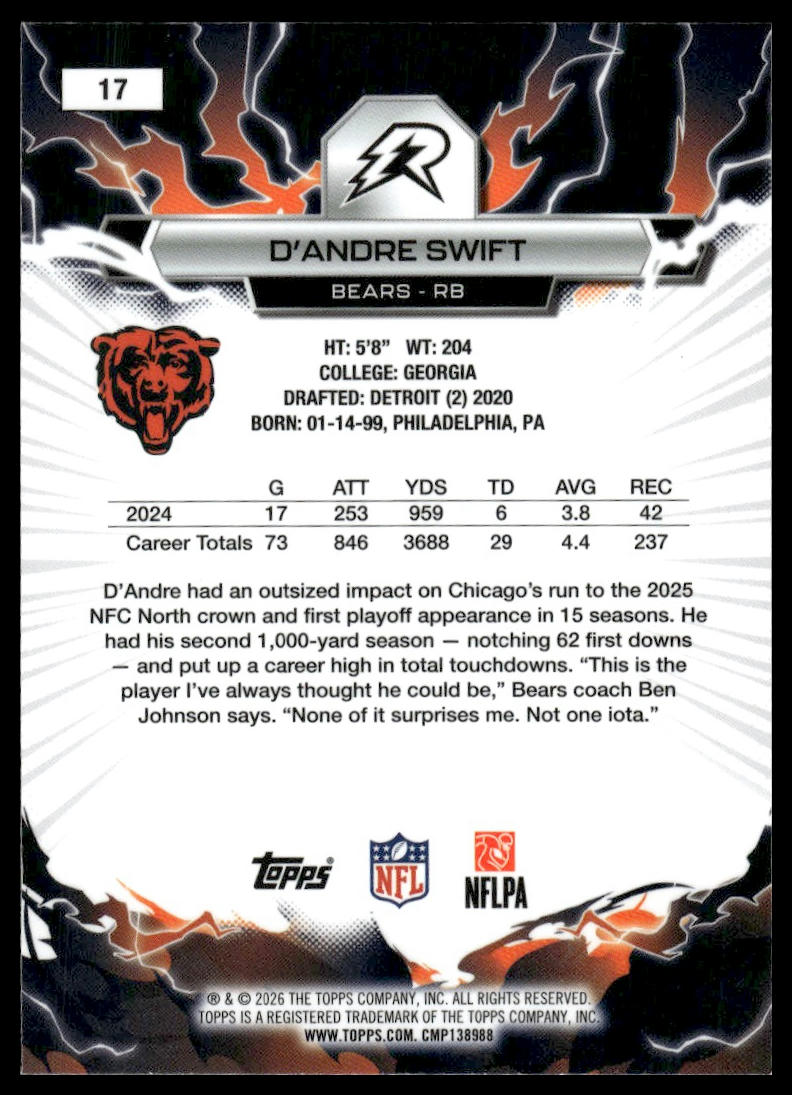 2025 Topps Resurgence #17 D’Andre Swift