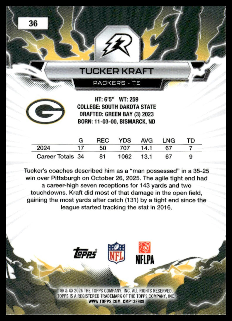2025 Topps Resurgence #36 Tucker Kraft
