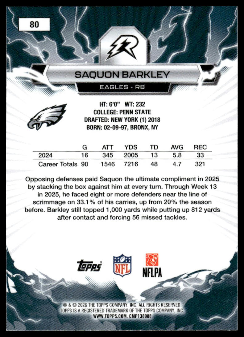 2025 Topps Resurgence #80 Saquon Barkley