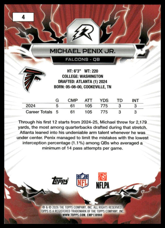 2025 Topps Resurgence #4 Michael Penix Jr.
