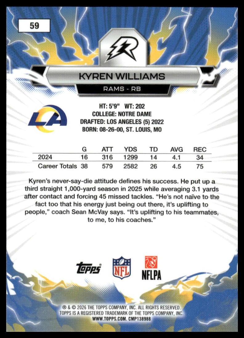2025 Topps Resurgence #59 Kyren Williams