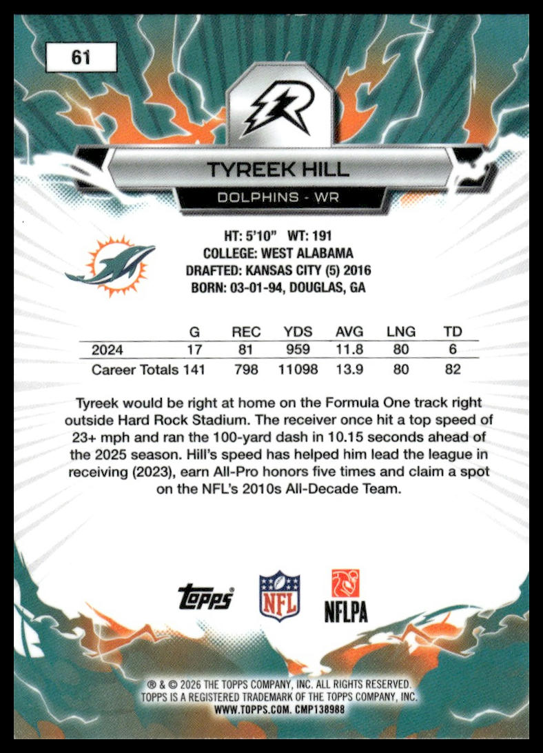 2025 Topps Resurgence #61 Tyreek Hill