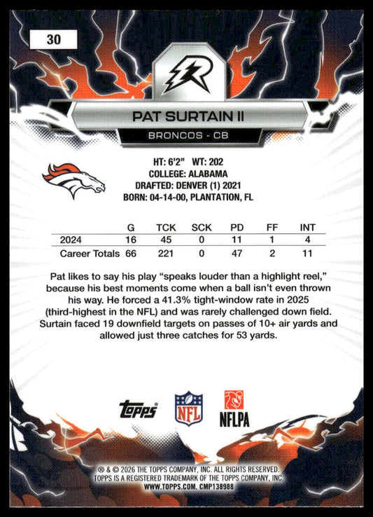 2025 Topps Resurgence #30 Pat Surtain II