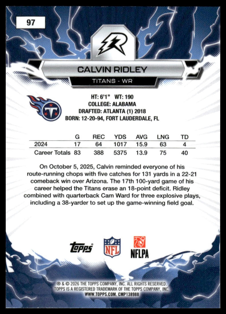 2025 Topps Resurgence #97 Calvin Ridley