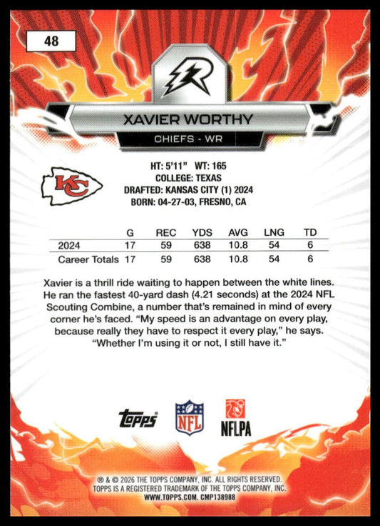 2025 Topps Resurgence #48 Xavier Worthy