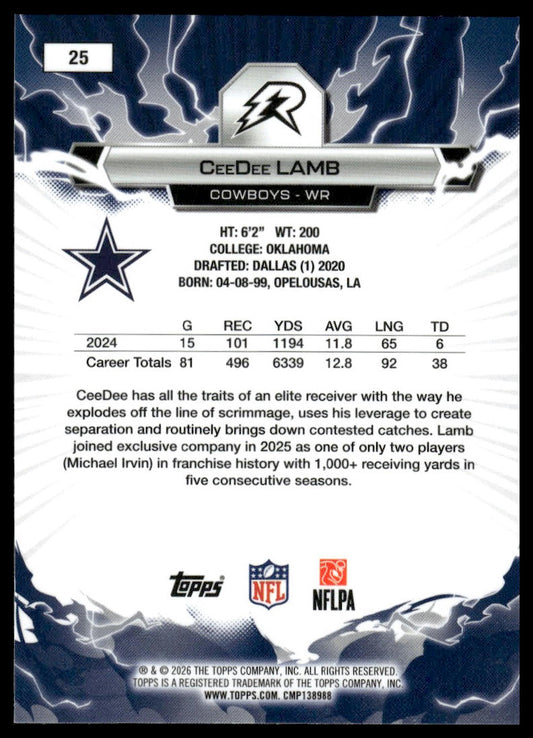 2025 Topps Resurgence #25 CeeDee Lamb