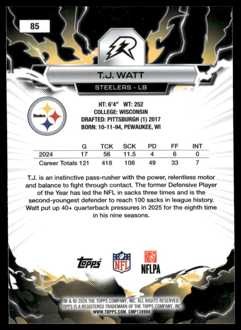 2025 Topps Resurgence #85 T.J. Watt