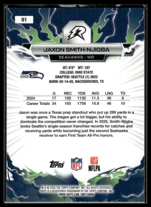 2025 Topps Resurgence #91 Jaxon Smith-Njigba