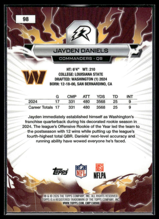 2025 Topps Resurgence #98 Jayden Daniels