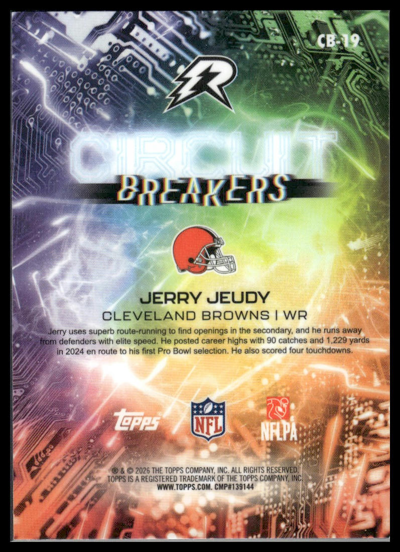 2025 Topps Resurgence #CB-19 Jerry Jeudy Circuit Breakers