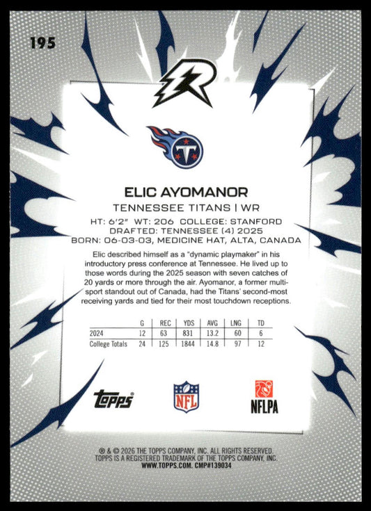 2025 Topps Resurgence #195 Elic Ayomanor