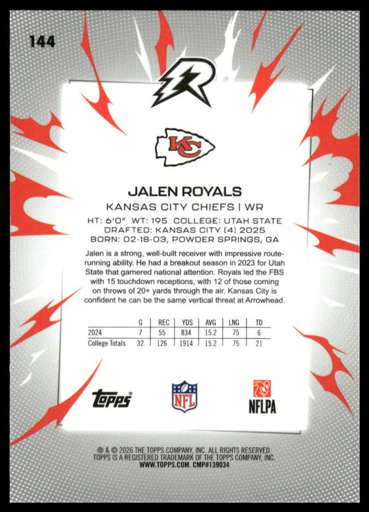 2025 Topps Resurgence #144 Jalen Royals