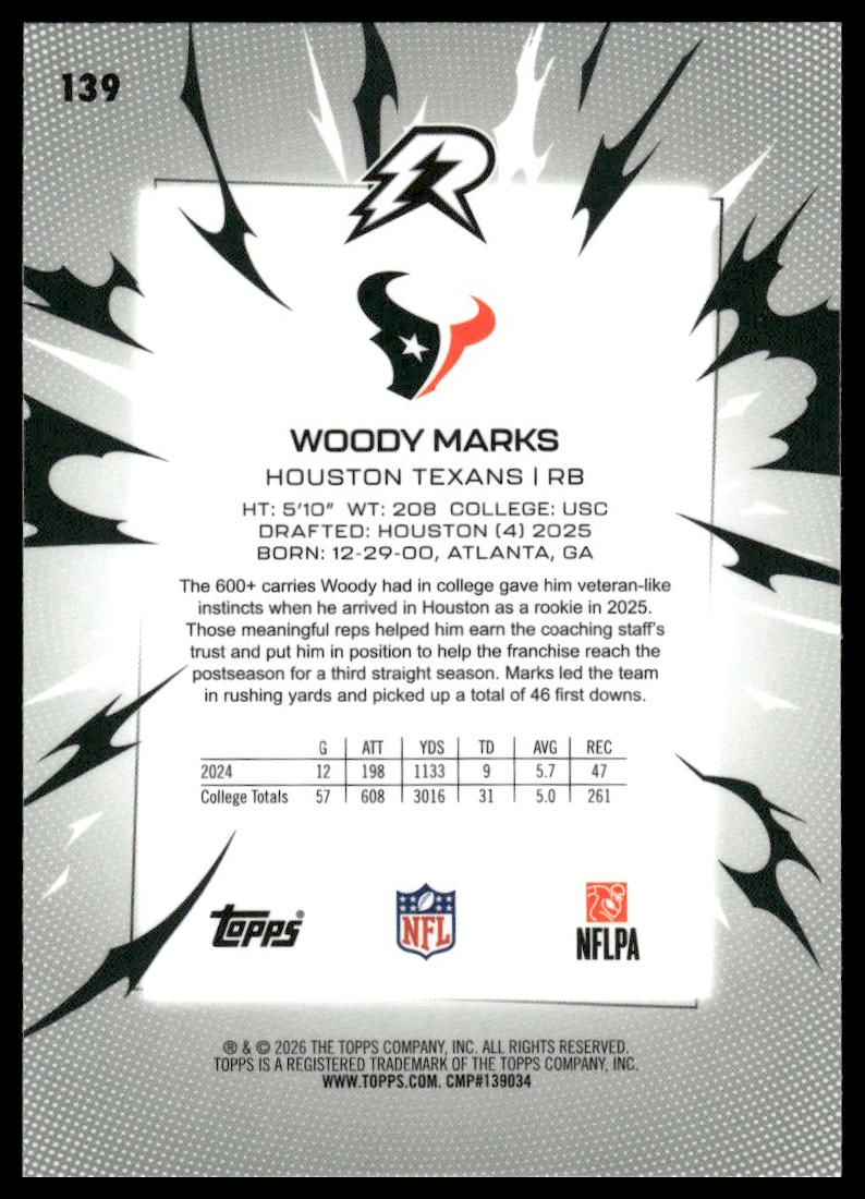2025 Topps Resurgence #139 Woody Marks
