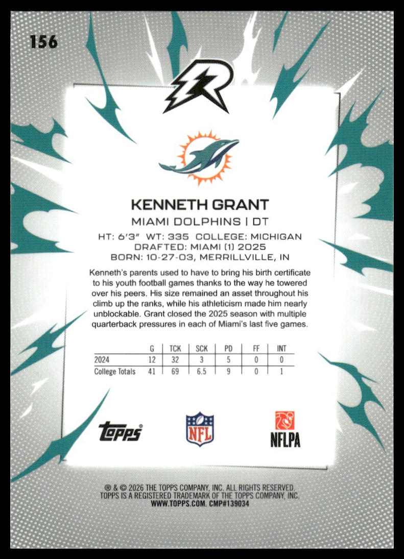 2025 Topps Resurgence #156 Kenneth Grant
