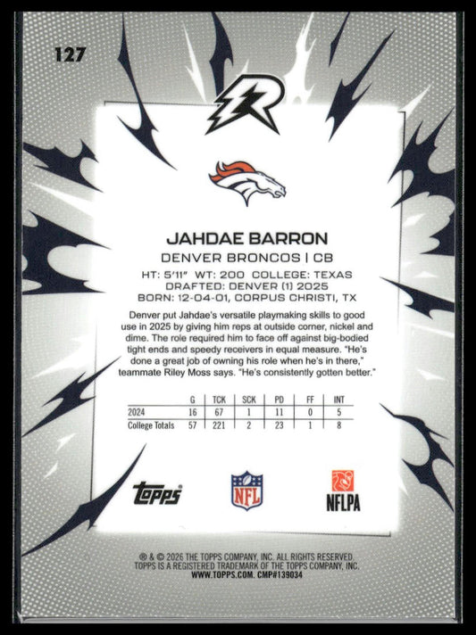 2025 Topps Resurgence #127 Jahdae Barron