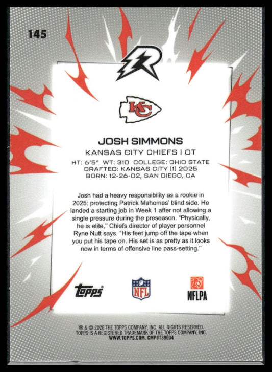 2025 Topps Resurgence #145 Josh Simmons